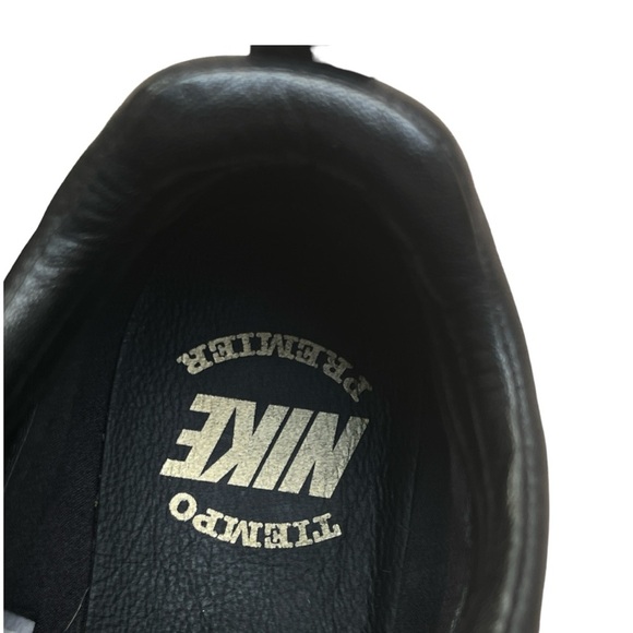 NIKE TIEMPO PREMIER 17 Black White Gold SWOOSH & EMBLEM Sneakers Men’s Size 9.5 - Picture 6 of 12